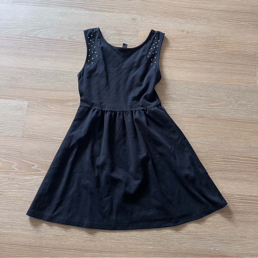 Forever 21 black business beaded studded A line dress